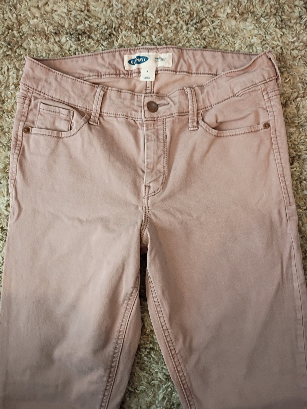 Old Navy Women's Blush Pink Skinny Jeans Size 4 - Picture 3 of 5